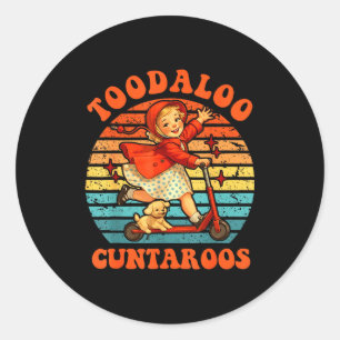 Adesivo Tchau tontos scooter engraçado garota atrevida