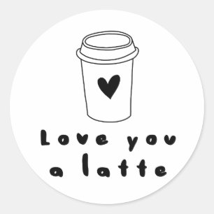 Adesivo te amo um latte