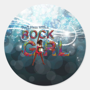 Adesivo Tê não se mexe com uma garota de rock