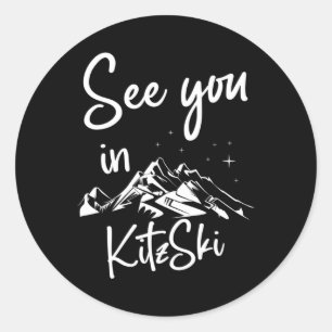 Adesivo Te Vejo Em Kitzski Tyrol Áustria Vacinação Esqui