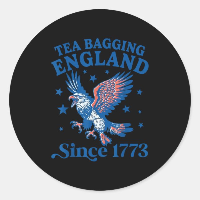 Adesivo Tea Bagging England Since 1773 Patriotic Eagle 4th (Frente)