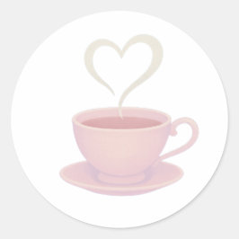 Adesivo Tea cup steam heart