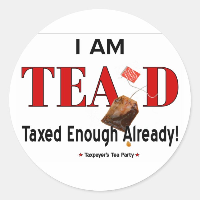 Adesivo TEA-d-Sticker do Tea Party - Personalize! (Frente)