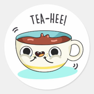 Adesivo Tea Hee Funny Tea Cup Pun
