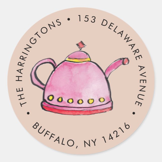 Adesivo Tea Lover Whimsical Cozy Fall Address (Frente)
