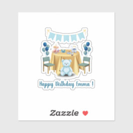 Adesivo Tea Party Birthday Sticker