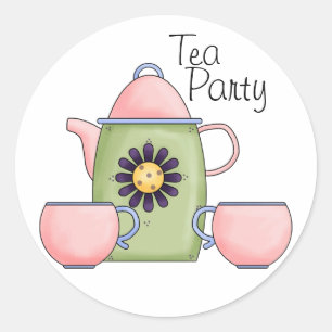 Adesivo Tea party cor-de-rosa - personalizado