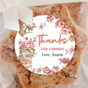 Adesivo Tea Party para Dois Aniversário de Criação Floral