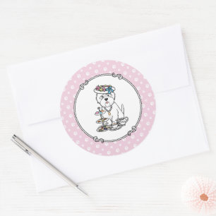 Adesivo Tea Party Westie Dog West Highland White Terrier