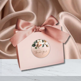Adesivo Tea Rosa Wedding Obrigado