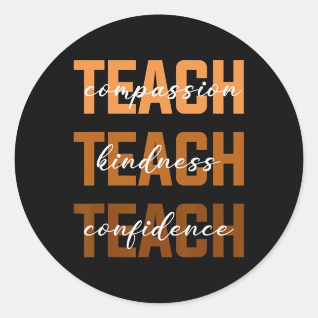 Adesivo Teach Compness Kindness História Negra Melanin Afr (Frente)