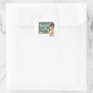 Adesivo Teacher Life Cute Teacher Chalkboard Sticker Teach
