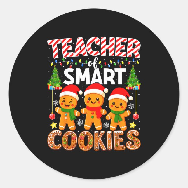 Adesivo Teacher Of Smart Cookies Funny Gingerbread Teacher (Frente)