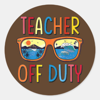 Adesivo Teacher Off Duty Sunglasses Palm Tree Beach