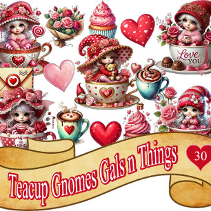 Adesivo Teacup Gnomo Gals and Things