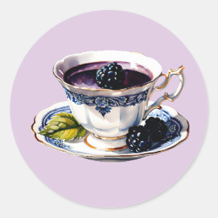 Adesivo Teacup Pastel Elegance Blackberry & Blooms