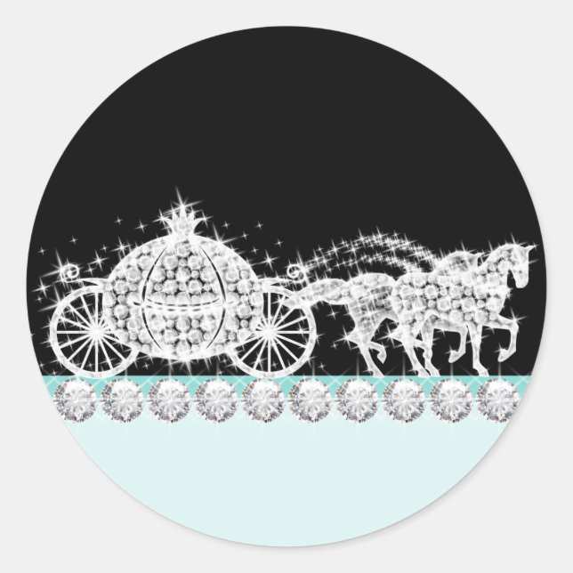 Adesivo Teal Blue Princess Stickers (Frente)