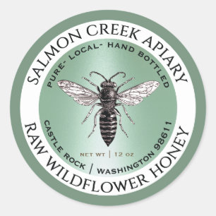 Adesivo Teal Border Wildflower Honey Queen Bee