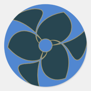 Adesivo Teal de Triquerta Espiral do Crescente Retroativo