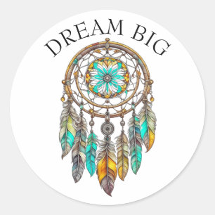 Adesivo Teal e Brown Dreamcatcher Dream Big