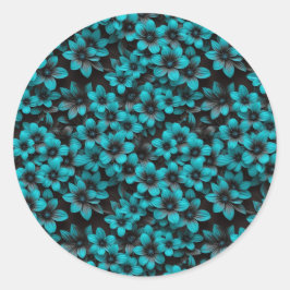 Adesivo Teal Floral Gift Stickers