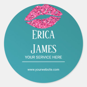 Adesivo Teal Green Lábios Beauty Salon