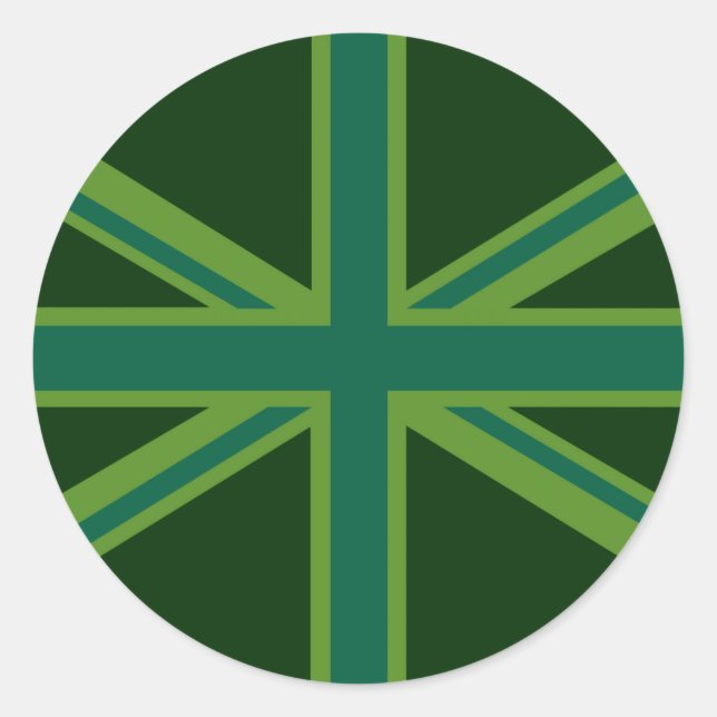 Adesivo Teal Green Union Jack Decor (Frente)