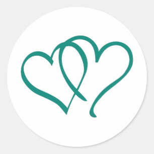 Adesivo Teal Hearts
