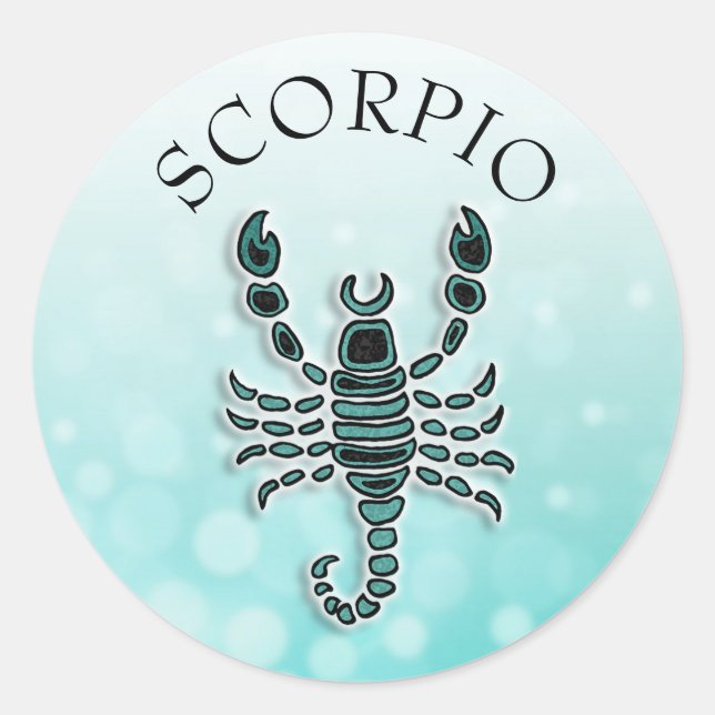 Adesivo Teal Horoscope Scorpio (Frente)