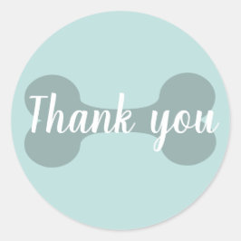 Adesivo Teal Obrigado Cachorro Bone Sticker