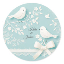 Teal pálido com rendas românticas e casamentos de