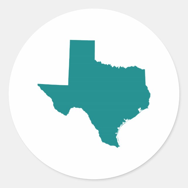 Adesivo Teal para Texas (Frente)