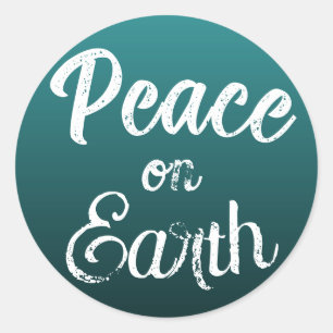 Adesivo Teal Peace on Earth Stickers