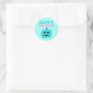 Adesivo Teal Pumpkin Feliz Halloween