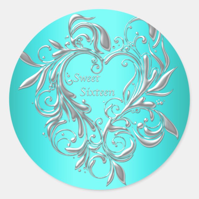 Adesivo Teal Sweet Six Stickers Labels 16º (Frente)