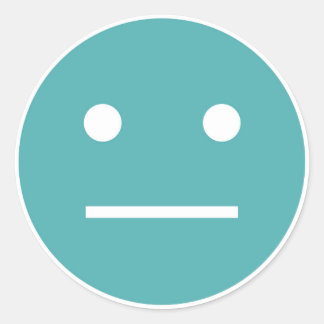 Adesivo Teal vazio face emoji