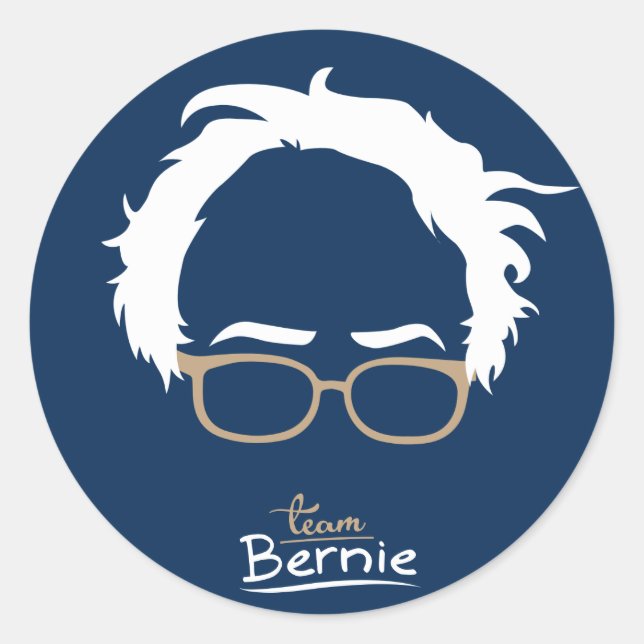 Adesivo Team Bernie - Bernie Sanders para o Presidente 201 (Frente)