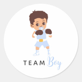 Adesivo Team Boy Boxing Baby Gender Reveal Stickers