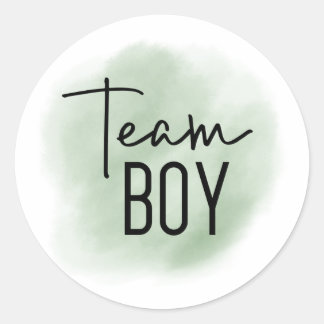 Adesivo Team Boy Sage Green Gender Reveker