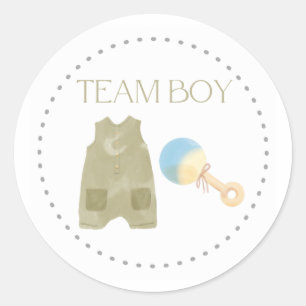 Adesivo Team Boy Sticker Gender Revement Party