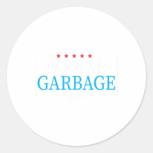 Adesivo Team Garbage 2024 Trump Us Election