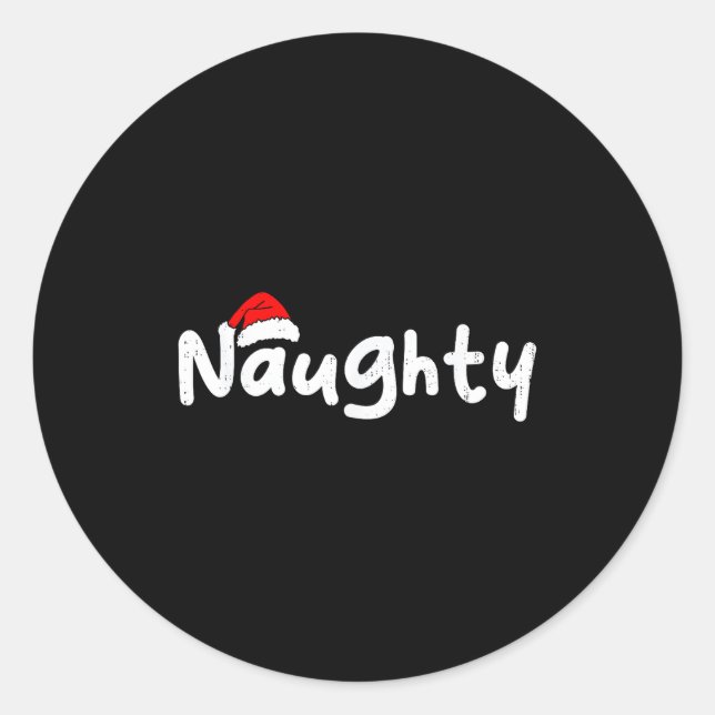 Adesivo Team Naughty Funny Christmas Couple Matching Team  (Frente)