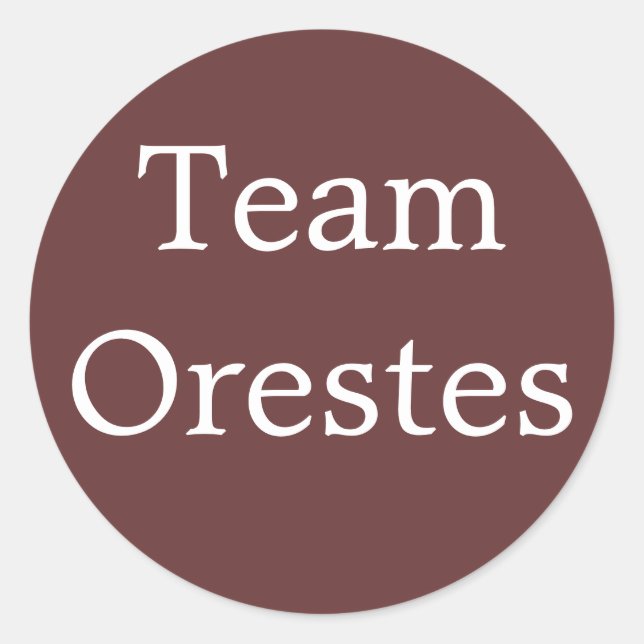 Adesivo Team Orestes - Herói grego (Frente)