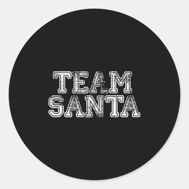 Adesivo Team Santa T Shirt - Funny Fun Christmas Day Tee  (Frente)