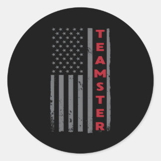 Adesivo Teamster American Flag Patriotic Truck Driver Us T