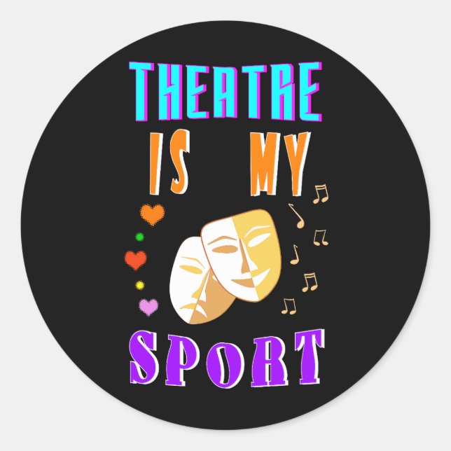 Adesivo Teatro É Meu Ator De Esporte Drama (Frente)