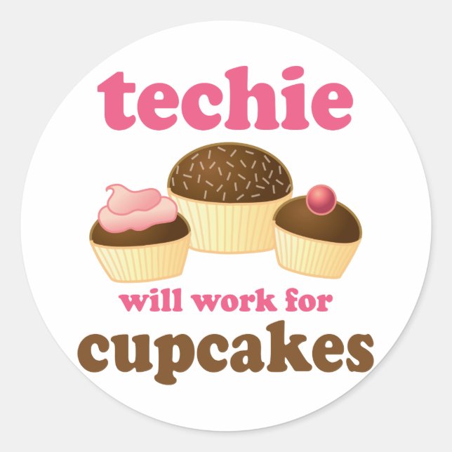 Adesivo Techie Cupcake Bonito (Frente)