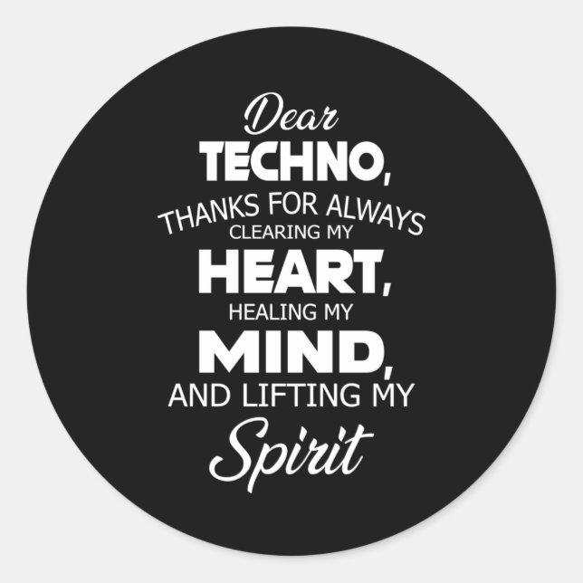 Adesivo Techno Music DJ Eletro Rave Festival Gift Idea (Frente)