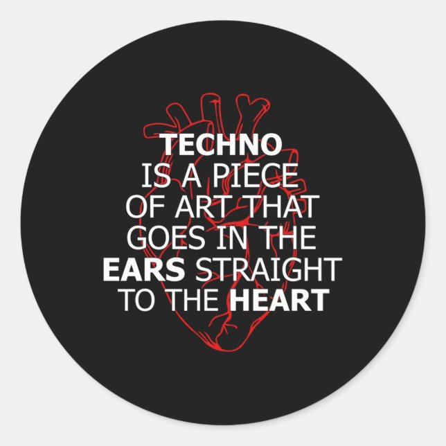 Adesivo Techno Music DJ Rave Electro Festival Idea Present (Frente)