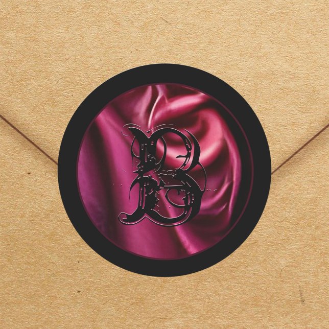 Adesivo Tecido de Satin Vermelho Gótico, Gótico de Monogra (Criador carregado)